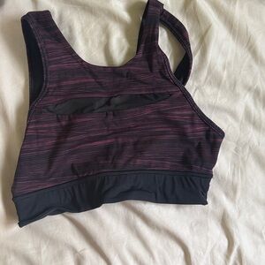 Lululemon high neck Black and Purple Sports Bra